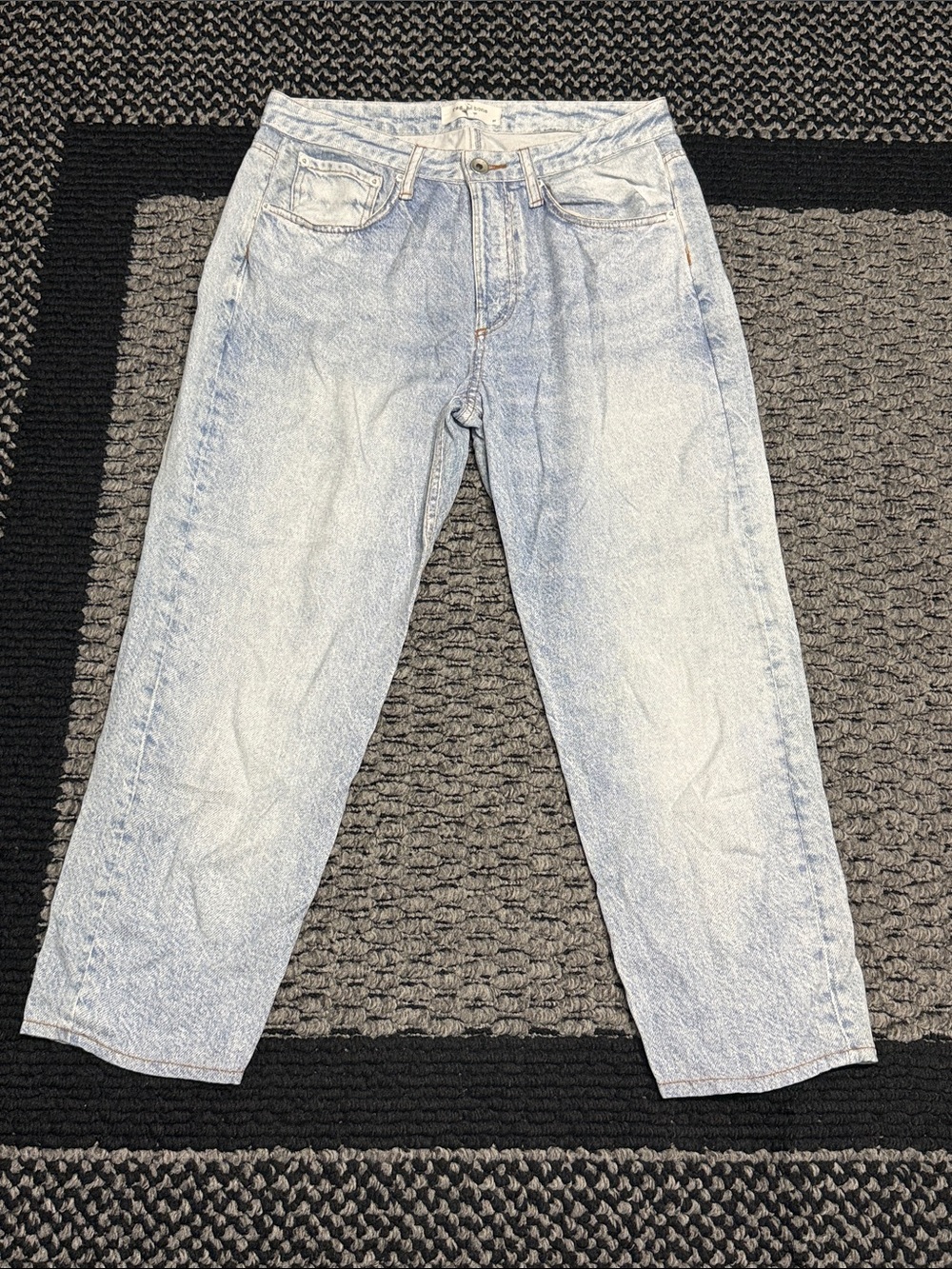 Rag & Bone Miramar Liquid Women’s 27 High Rise Straight Leg Cropped Trompe L’Oei